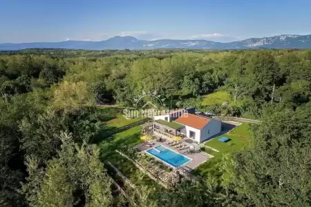 LABIN, ISTRIA, MODERN LONELY VILLA WITH 10,000 M2 GARDEN