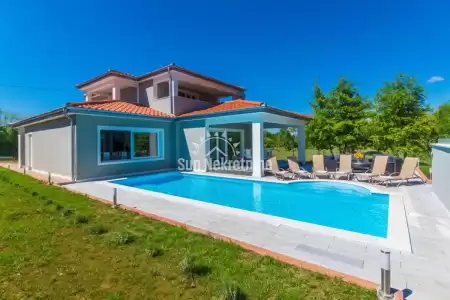 Labin, Istria, beautiful new house with pool near the city