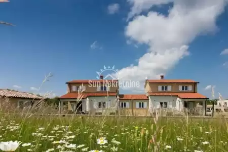 LABIN, ISTRIA, MODERN NEW BUILDING WITH TWO APARTMENTS