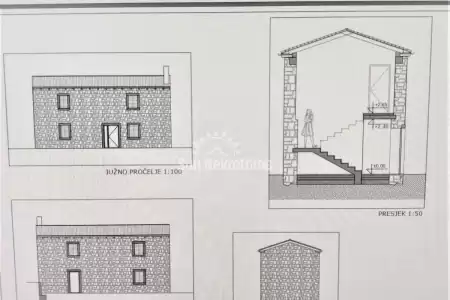 KRŠAN, ISTRIEN, ISTRISCHES STEINHAUS MIT IDEALEM PROJEKT