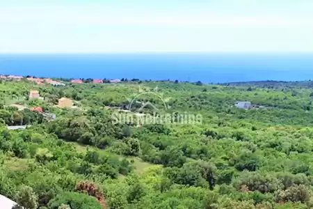 LABIN, ISTRIA, HOUSE UNDER CONSTRUCTION WITH SEA VIEW