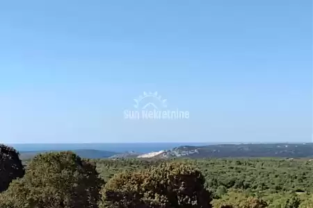 LABIN, ISTRIA, HOUSE UNDER CONSTRUCTION WITH SEA VIEW