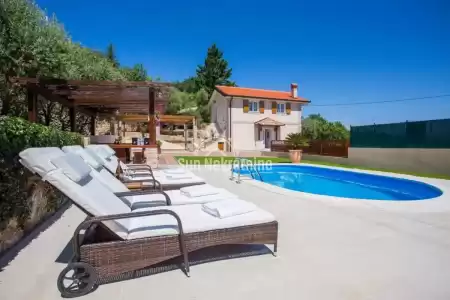 OPATIJA RIVIERA, SCHÖNES RUSTIKALES HAUS MIT PANORAMABLICK AUF DAS MEER