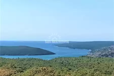 VIŠKOVIĆI, LABIN, ISTRIA, VILLA IN COSTRUZIONE CON FANTASTICA VISTA MARE